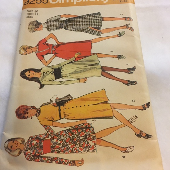 Simplicity Other - Simplicity Vintage Pattern #9255 Miss Size 12, Bust 34; New